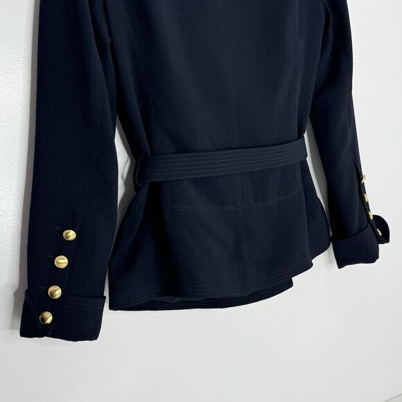 emporio armani fitted double breasted blazer jacket Belted Emblem Sz 42 / 4 - Picture 5 of 16